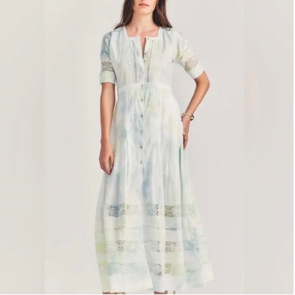 LoveShackFancy Edie Dress in Lily Pond